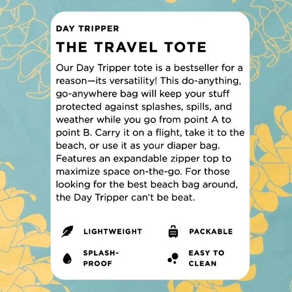 ALOHA Collection—Puakenikeni Day Tripper Tote Bag—Lucky 11 Limited Edition *NWT* - Picture 5 of 7